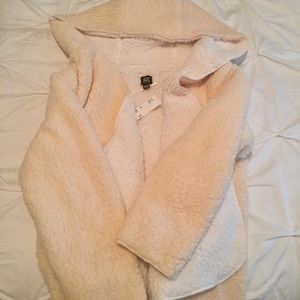 Carmella reversible hooded teddy jacket